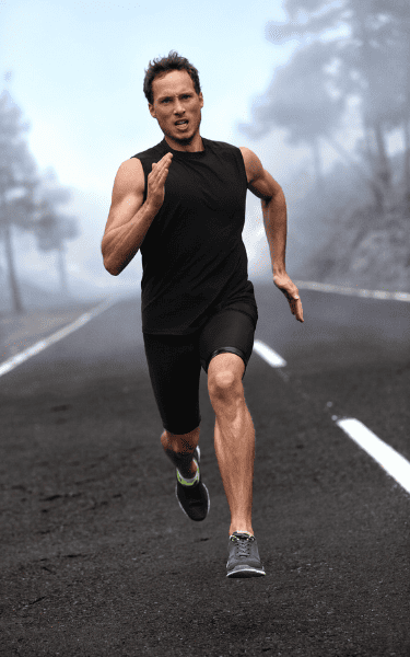 a person running a hiit workout.