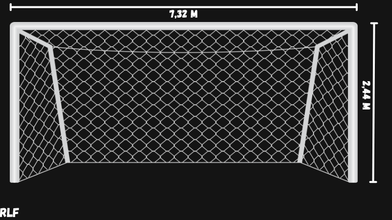 soccer net dimension according to soccer rules