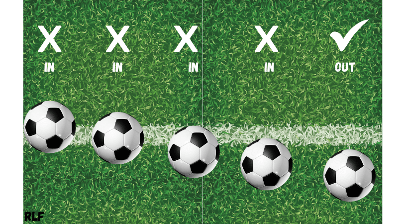 visualization of when the ball is considered out